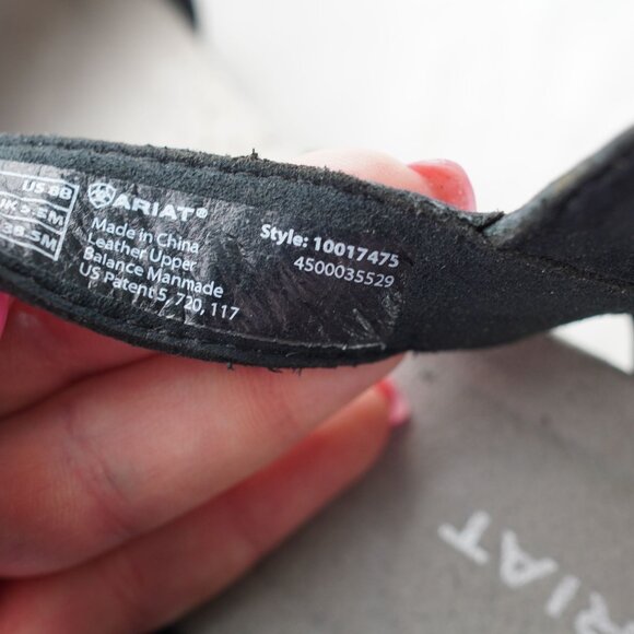 Ariat Black Leather Comfort Sandals Size 8B - Picture 9 of 11